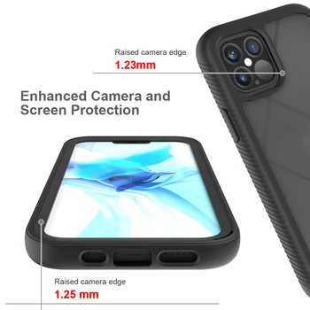 Anti-dulkių, Kritimo Apsaugos Akrilo Atveju Iphone, 12 Mini Pro 11 Max Xs Xr X 7 8 Plus Skaidri, Tiksli Išpjovą Telefono Dangtelį