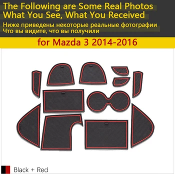 Anti-Slip Gumos Puodelio, Pagalvėlės, Durų Groove Kilimėlis Mazda 3 Axela BM MK3 pre-Facelift 2016 Priedai kilimėlis telefono