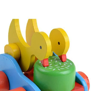 Antis Priekaba Transporto Priemonės Mediniai Žaislai Mielas Ančiukas Naujagimiai, Vaikai Plaything Anksti Švietimo Žaislas Vaikams Dovanų Metu