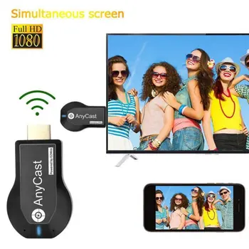Anycast M2 Plius Miracast TV Stick Adapteris Wifi Ekranas Veidrodis Imtuvas Dongle Chromecast Belaidis HDMI 1080p, skirtų 