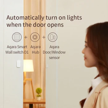 Aqara smart sienos Jungiklis D1/belaidžio tinklo jungiklis D1 šviesos jungiklis ZigBee versiją darbas su Xiaomi Mi Home App suderinami 
