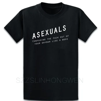 Asexuals Gaydar Marškinėliai Naujas Stilius Pavasarį, Rudenį Kietas Pagrindinės Kietojo Megzti Per Dydis S-5XL Tinka Medvilnės Marškinėliai