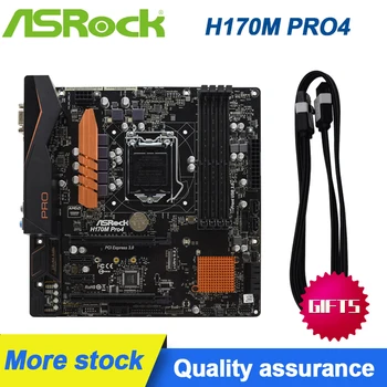 ASROCK H170M Pro4 H170 PC pagrindinėse plokštėse Išbandytas M. 2 Darbalaukio LGA1151 Palaiko 6/7 Kartos MATX Mainboard Rinkinys
