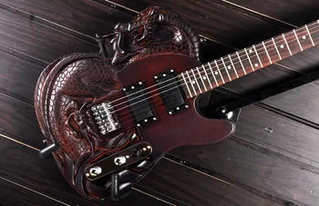 ATL Raižyti Dragon Slayer Stiliaus elektrine Gitara, Su Raudonmedžio Kūno Raudonmedžio Fingerboard 22 Nervintis