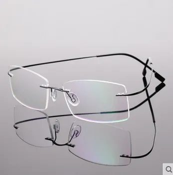 Atminties metalo Vyrų/Moterų Verslo Titano lydinio akinius rėmo taškus optinis trumparegystė rėmo recepto lęšis tik 7g