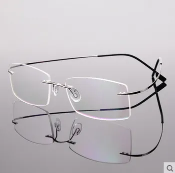 Atminties metalo Vyrų/Moterų Verslo Titano lydinio akinius rėmo taškus optinis trumparegystė rėmo recepto lęšis tik 7g