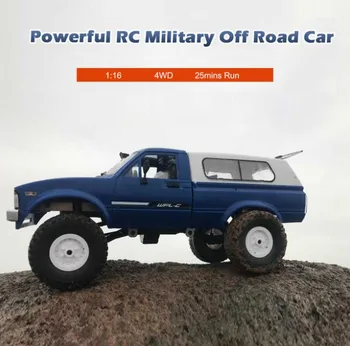 Atnaujinti WPL C24 RC Automobilis 1:16 4WD Radijo Kontrolės Off-Road Mini Automobilių RTR Rock Crawler Electric Buggy Juda Mašina, Vaikams Žaisti RC Automobiliai