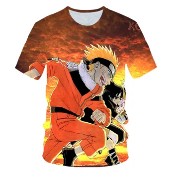 Atsitiktinis Hip-Hop Womens/t shirt Mens Anime Naruto Akatsuki Trumpas Rankovės Juokinga 3D Print T-Shirt Vasaros Viršūnes Tees XS-7XL stilius-15