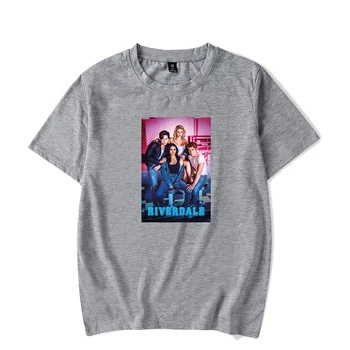 Atsitiktinis Riverdale T marškinėliai Moterims, Vyrams, Hip-Hop Mados trumpomis Rankovėmis T-shirt Vasaros Spausdinti Upės Slėnis Miesto juoda berniukų, mergaičių Tees