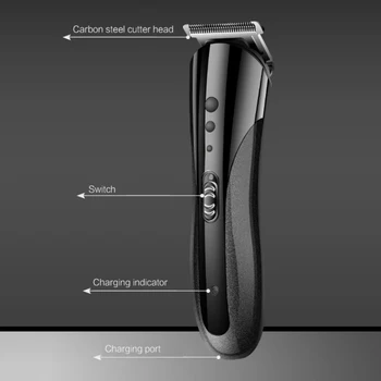 Atsparus vandeniui Įkraunama Plaukų Clipper Multi-funkcija Elektros Vyrų Belaidžius Barzdos Skustuvas Nosies, Ausų Plaukų Skustuvas Žoliapjovės Stilius Įrankis