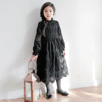 Aukštos Klasės 2019 Naujas Mergaičių Suknelė Vaikai Rudens Dress Siuvinėjimo Baby Princess Dress Nėrinių Gėlių Vaikai Suknelė Bamblys Drabužius,#3126