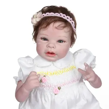 Aukštos Kokybės 55CM Atgimimo Lėlės Realus bebe atgimsta Mielas Pouting Baby Doll Naujai Silikono Lėlės Tikroviška, Kaip Kalėdų Dovana
