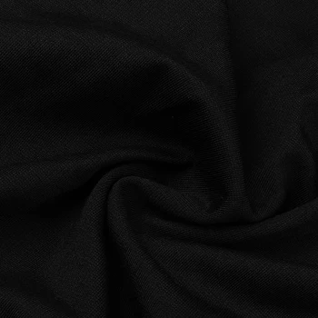 Aukštos kokybės juodos spalvos žibintų rankovėmis suknelė su plyšiai ties juosmeniu mados įžymybė vakarinę suknelę