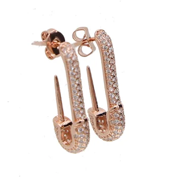 Aukštos kokybės kūrybos Aukso/rose/skiedra Spalva mažos sąvaržėlės stud auskarai-geriausia dovana Moterims Gimtadienio papuošalai, aksesuarai