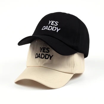 Aukštos kokybės naujas Taip Daddy Reguliuojamas golfo Medvilnės Dangtelis Tėtis Skrybėlę Juoda smėlio spalvos beisbolo kepuraitę vyrams, moterims, Hip-hop snapback cap skrybėlės 2018
