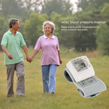 Automatinis Skaitmeninis LCD Ekranas Riešo Stebėti Širdies Plakimas Norma Pulso Matuoklis Baltos Patogu Nešiotis įrankis