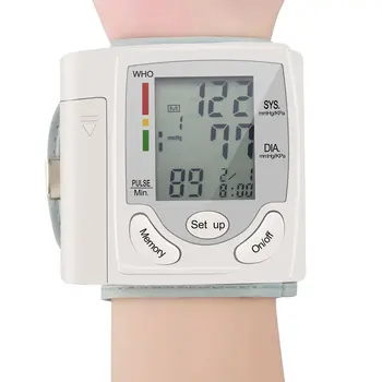 Automatinis Skaitmeninis LCD Ekranas Riešo Stebėti Širdies Plakimas Norma Pulso Matuoklis Baltos Patogu Nešiotis įrankis