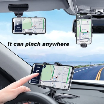 Automobilinis Telefono Laikiklis 360 Laipsnių Universalus Smartphone Automobilių Mount Turėtojas Reguliuojamas Telefono Montavimo Telefono GPS Laikiklis Klipas
