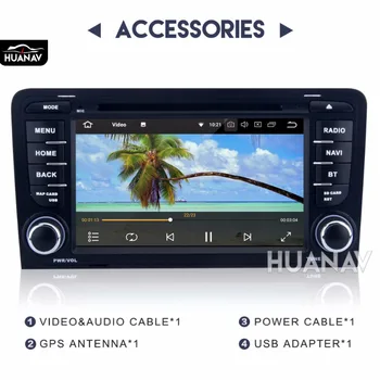 Automobilio DVD grotuvas GPS navigacija Audi A3 S3 2003-2013 automobilio Multimedia sistema stereo 2 din automobilio radijo android 8.0 GPS navigacijos