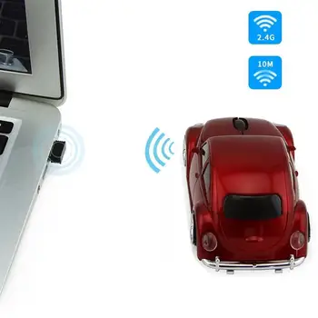 Automobilio Formos Pelė Belaidė 2.4 GHz Mielas Stiliaus Automobilio Modelį su PC Imtuvas OS Žaidimų Nešiojamas Peles USB 