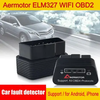 Automobilio Gedimas Detektorius Skaitytuvas Aermotor ELM327 WIFI OBD2 Parama Android Automobilių Diagnostikos Adapteris Tinka 