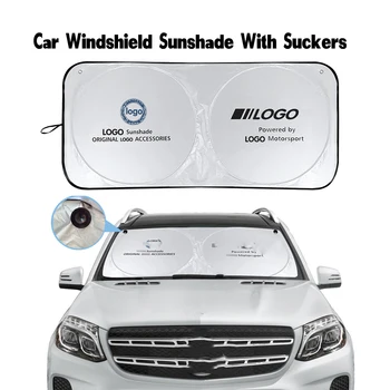 Automobilių stiklų skėtį nuo saulės Skėtis Coche skydelis emblema logotipas saulės pavėsyje padengti gynėjas su atžalų Mercedes AMG saulės aklas