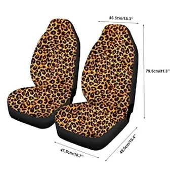 Automobilių Sėdynių užvalkalai Priekinės Sėdynės Viskas Įskaičiuota Raštas Bendrieji Mėlyna Retro Modelio Spausdinimo Leopard Universalus Namų Kėdė Pagalvėlė 2 vnt