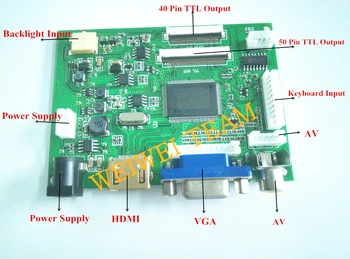 Aviečių Pi 3 Ekranas Jutiklinis Ekranas 10.1 Colių IPS LCD 1280x800 FULL HD Ekranas TFT VS-TY2662-V2 VGA 2AV valdiklio plokštės