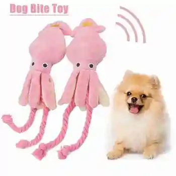 Aštuonkojai šuns žaislas, mielas pet kramtyti žaislą, šuo, virvė,