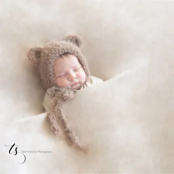 Baby Bear variklio Dangčio Naujagimių Padengia variklio Dangčio Naujagimių Skrybėlę Naujagimių Fotografijos Rekvizitai Patalpų 