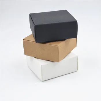 Balta/Juoda/Kraft dėžutė pakuotės 50pcs/daug Rudos spalvos rankų darbo muilo, popieriaus dėžės/saldainių, dovanų dėžutėje