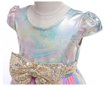 Bamblys Merginos Inscenizacija Bowknot Princesė Dress 2019 M. Vasaros Vestuvių, Vaikams, Suknelės Mergaitėms Vakare Šalis Suknelė Vaikų Kostiumas