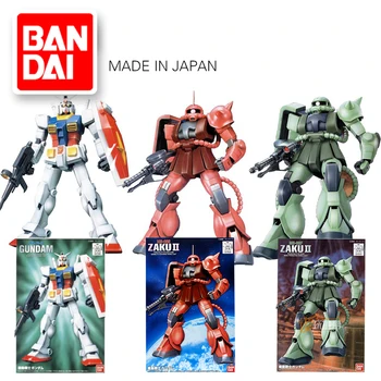 BANDAI GUNDAM FG 01 02 03 UC RX-78-2 ZAKU II MS-06S Gundam modelį, vaikai surinkti Robotas Anime veiksmų skaičius, žaislai