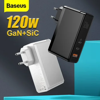 Baseus 120W GaN SiC USB C Nešiojamas Adapteris, Skirtas 