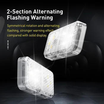 Baseus Automobilių Durų Atidarymo Įspėjamieji Žibintai Vandeniui 6 LED Žibintai Saugos Auto Atidaryti Lipdukas Saugos Mirksi Perspėti, Šviesos, Stabdžių Susidūrimo