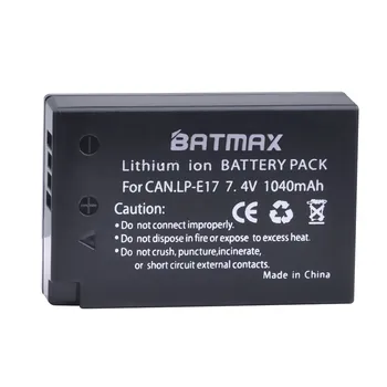 Batmax 2vnt LP-E17 LPE17 LP E17 Li-ion su Baterija, Dėžutė Canon EOS 760D 800D T6i 750D T6s M3 M5 M6 8000D Kissx8i