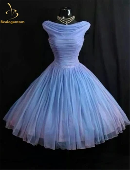 Bealegantom Derliaus Prom Dresses 2019 Satin Plus Size Trumpas Vakare Šalies Chalatai 1950 50s Vestido Skraiste Soiree QA1210