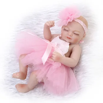 Bebe atgimsta mini Visas Vinilo Tikroviška Kūdikių Švietimo Gražus Vonios Žaislai Vaikams vaikystės draugas, Mielas Bebe Reborn Baby Doll