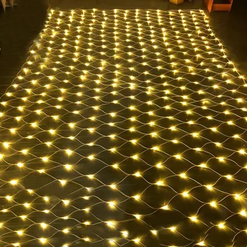 BEIAIDI 6X4M 880 LED Akių tinklas, LED Styginių šviesos Kalėdų Vestuvių Šventė Pasakų String, Šviesos, Lauko, Sodo Tvoros Dekoro Garliava