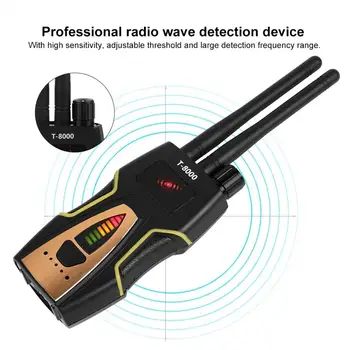 Belaidžio Dual Antenos RF Signalų Detektorius Anti-spy Tiesus, Kameros GSM Garso GPS Nuskaitymo Finder Privatumo Apsaugoti Dropship
