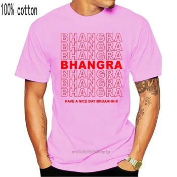 BHANGRA INDŲ POP UNISEX MARŠKINĖLIAI Karšto Parduoti Mados Marškinėliai trumpomis Rankovėmis Tricolor Naują Atvykimo Vyrų Mados