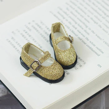 BJD batai 1/6 lėlės batai 4.5 cm bateliai, aukso sidabro spalvos bateliai 1/6 YOSD BB lėlės priedai blingbling