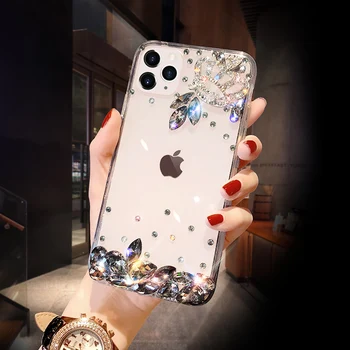 Bling Deimantas Telefono dėklas Skirtas iPhone 12 Pro Max Mados Karūna Aišku, Dangtelis, skirtas 