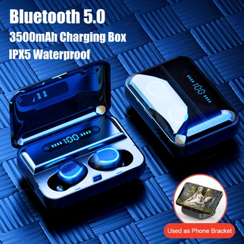 Bluetooth 5.0 TWS Ausinės Stereo Belaidžių Ausinių fone Mėlynas dantis Ausines Sporto Vandeniui Ausines, iPhone xiaomi