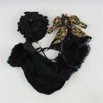 Blyth lėlės drabužiai,Tamsiai atominis stiliaus, Kostiumą sudaro švarkas, sijonas, skrybėlę,už 1/6 30cm lėlės,normali kūno