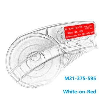 Bmp21 M21-375-595 Etiketės Juosta Juoda Balta geltona Raudona vinilo plėvelė Suderinama BMP21 Plius ID PAL LABPAL Label Maker BMP21 LAB