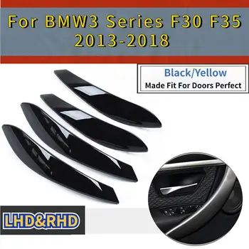 BMW 3 Series F30 F80 F31 F32 F33 F35 13-18 ABS Juoda/Geltona Automobilio Vidinės Durys Traukti Rankena Išorinis Apsaugoti padengti Automobilių Reikmenys