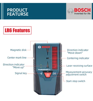 Bosch LR6 Lygio Imtuvas Naudojamas GLL5-50X / GLL3-80 Lauko
