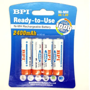 BPI 4pcs/daug BPI AA 2400mAh 1.2 V NI-MH baterija high-end fotoblykstės sąsiuvinis aukštos kokybės mobilus