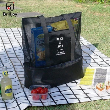Brilljoy 2019New Picnic Cooler Bag Nešiojamų Maisto, Alaus Aušintuvas Daugiafunkcį Rankas Kūdikių Vystyklų Krepšiai, Butelių, Maisto Organizatorius Ledo Maišelis